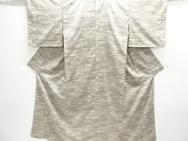 JAPANESE KIMONO / ANTIQUE KIMONO / SILK / TSUMUGI / WOVEN MIST & HOUSE